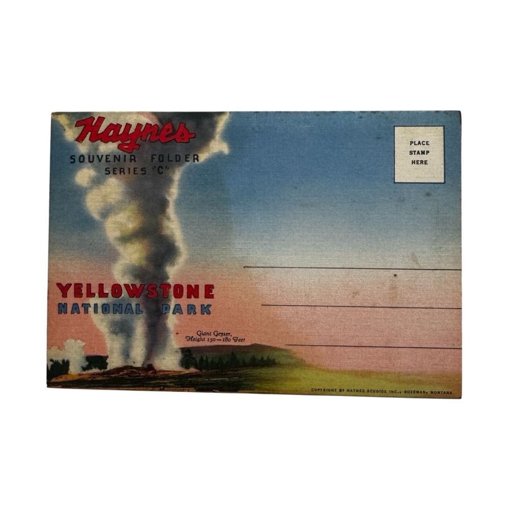 Vintage Yellowstone National Park Haynes Souvenir Folder Series C 1930s 1940s
